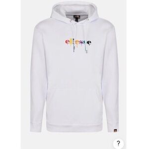ELLESSE Baz Paint Drip Logo OTH Hoodie White